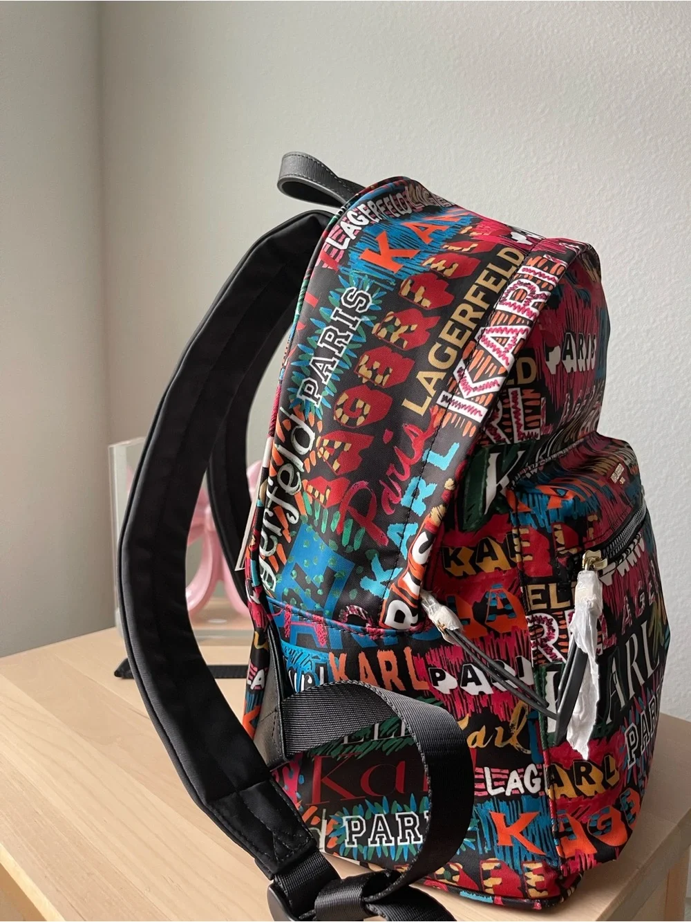Karl Lagerfeld Paris Multicolor Logo Backpack – NWT